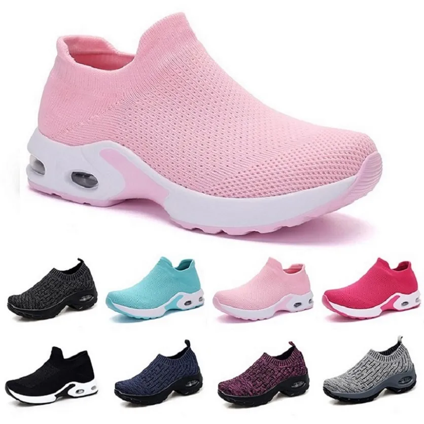 Style25-1 Moda Erkekler Koşu Ayakkabıları Beyaz Siyah Pembe Laceless Nefes Rahat Erkek Eğitmenler Tuval Ayakkabı Spor Sneakers Runners 35-42