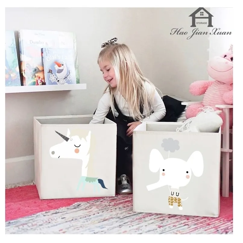 Cube Pliant Boîte De Rangement Pour Enfants Jouets Organisateur Vêtements Sous-Vêtements Chaussettes Bacs 3 Taille Boîtes Organizador 210922