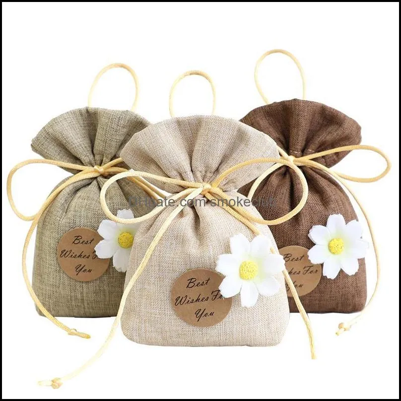 Sachet bag drawstring empty candy herbal tea package small gift bag lavender aromatherapy flower cute bedroom deodorant LLE10233