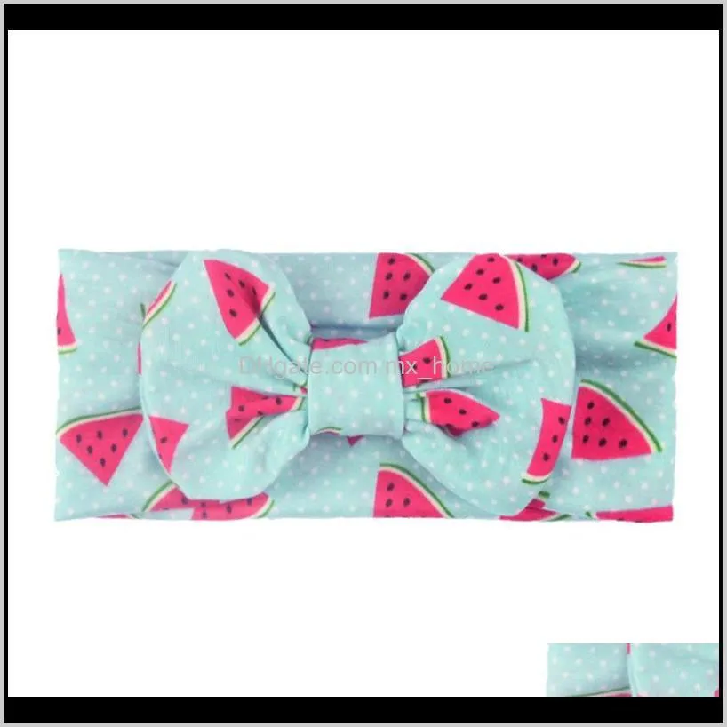 new children`s jewelry hot sale baby fruit printing butterfly bow hair with hair accessories 6 colors