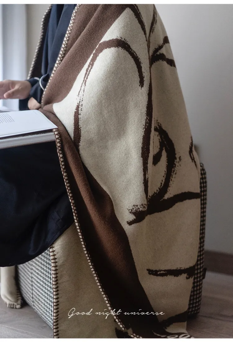 O Crewight Garden Cashmere Blanket crochê de lã macia Shawl portátil Sofá quente Viagem de lã de malha Cabo e cobertor de cama