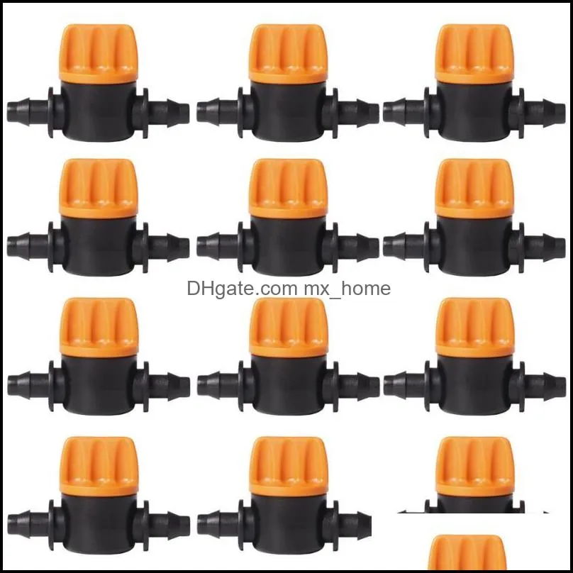 Tillbehör Uteplats, Gräsmatta Hem Garden100 / 50 / 20PCS 4/7 Slangvatten Vae Garden Drip Bevattningssystem 1/4 "Mini Pipe Watering Barbed Switch Contro