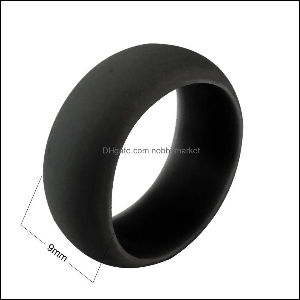 Wholesale Silicone Wedding Rings Women Men Hypoallergenic O-ring Band Comfortable Lightweigh Ring for Couple Fashion Design Jewelry in