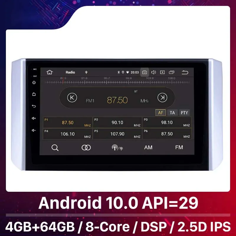 Bil DVD GPS multimedia spelare för 2017-2018 Mitsubishi Xpander Support Carplay DSP Android 10.0 2GB RAM Auto Radio 2din 9 "