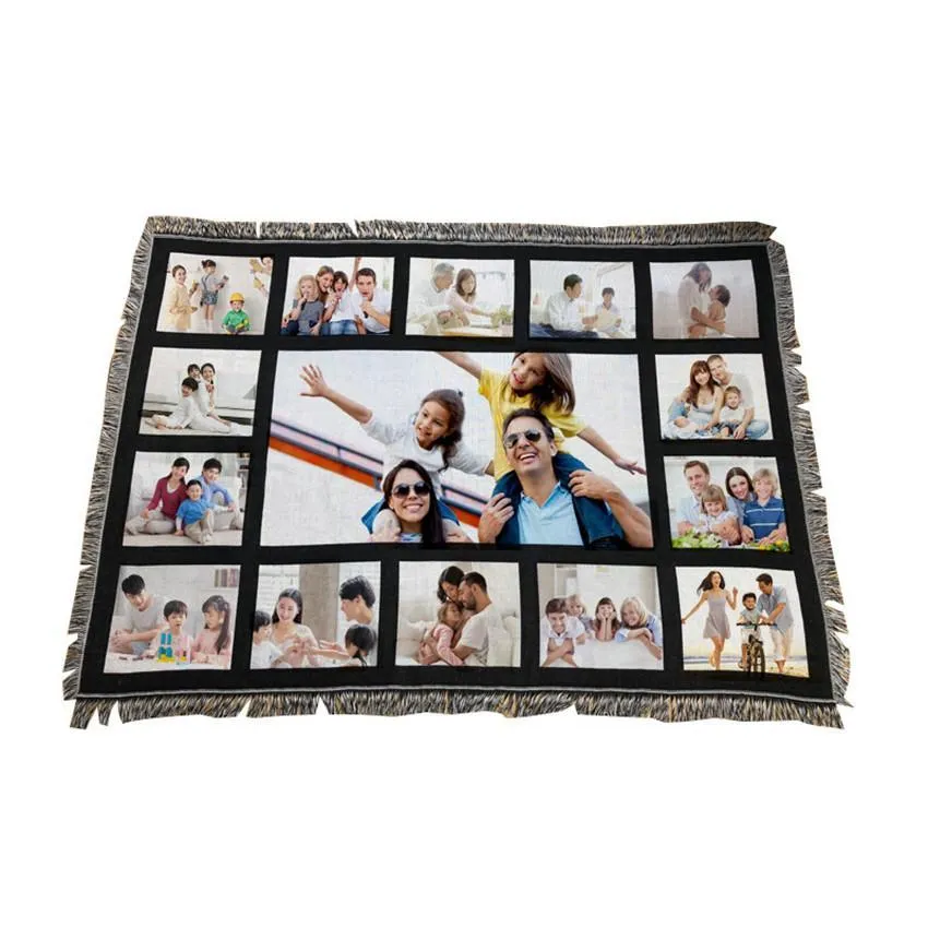 Sublimation Blanket White Blank Blankets for Sublimation Carpet Square Blankets for Sublimating Theramal transfer Printing Rug ZZE6093