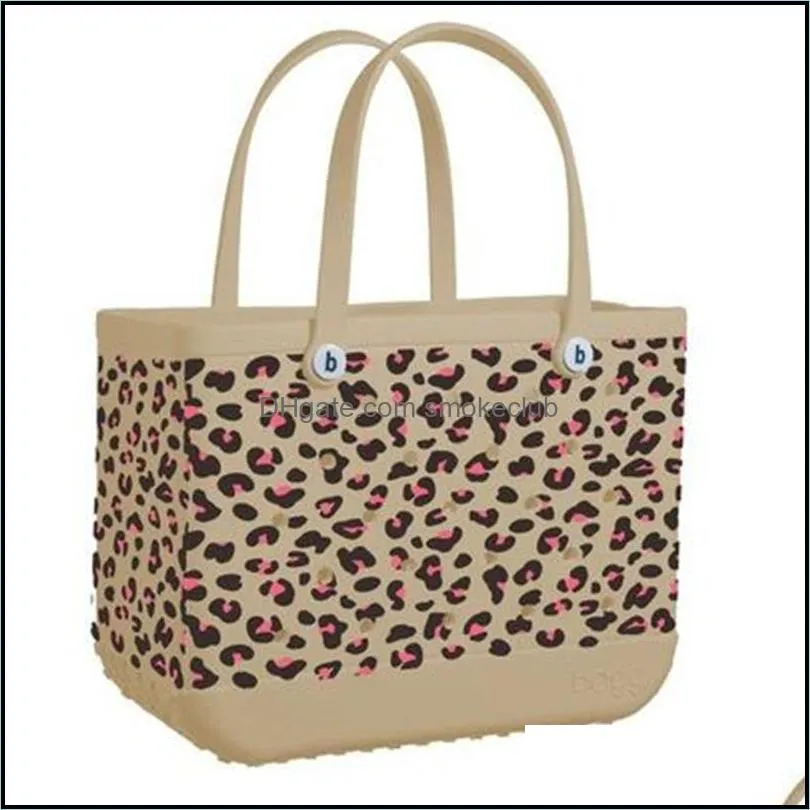 Outdoor Bags Beach Extra Large Leopard Printed Eva Baskets Women Fashion Capacity Tote Handbags Summer