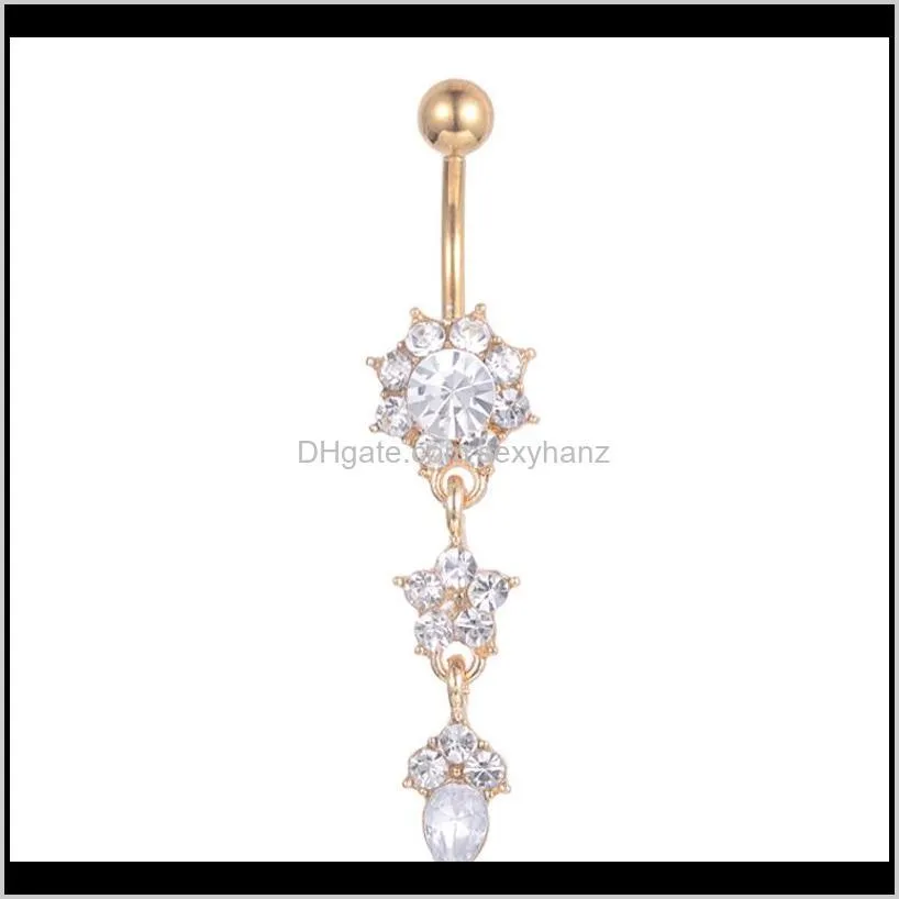 d0684 ( 2 colors ) nice styles clear color navel belly button ring piercing body jewlery 1.6*11*5/8 belly ring body jewelry