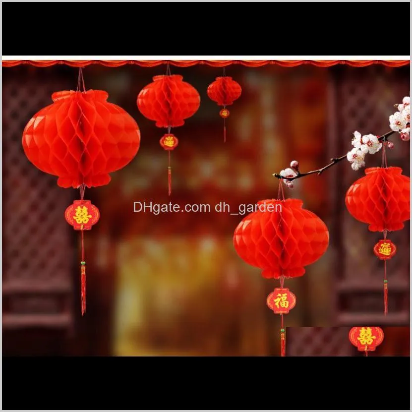 26 cm 10inch chinese traditional festive red paper lanterns for birthday party wedding decoration hanging supplies sn2259
