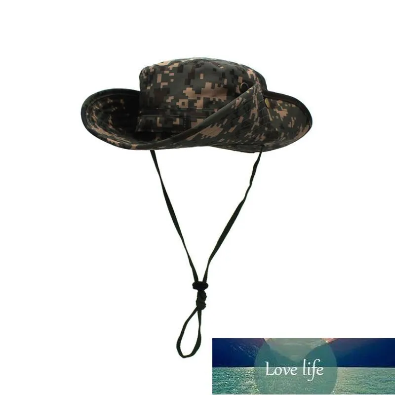 Sombreros de ala ancha sombrero militar camuflaje cubo ejército caza al aire libre senderismo pesca Protector solar gorra de pescador táctico hombres