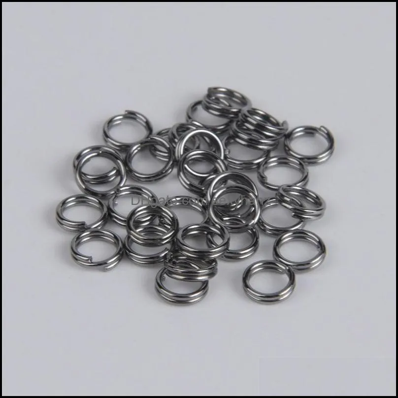 100-200Pcs Double Loops Open Jump Rings Diy Jewelry Findings Accessories Circle 2Layer Split Rings Connectors For Jewelry Making 1376