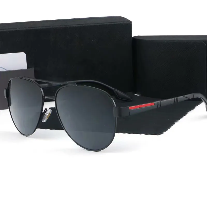 Luxuriöse ovale Sonnenbrille für Herren, Designer-Sommerbrille, polarisierte Brille, schwarze Vintage-Sonnenbrille, übergroße Sonnenbrille für Damen, männliche Sonnenbrille mit Box