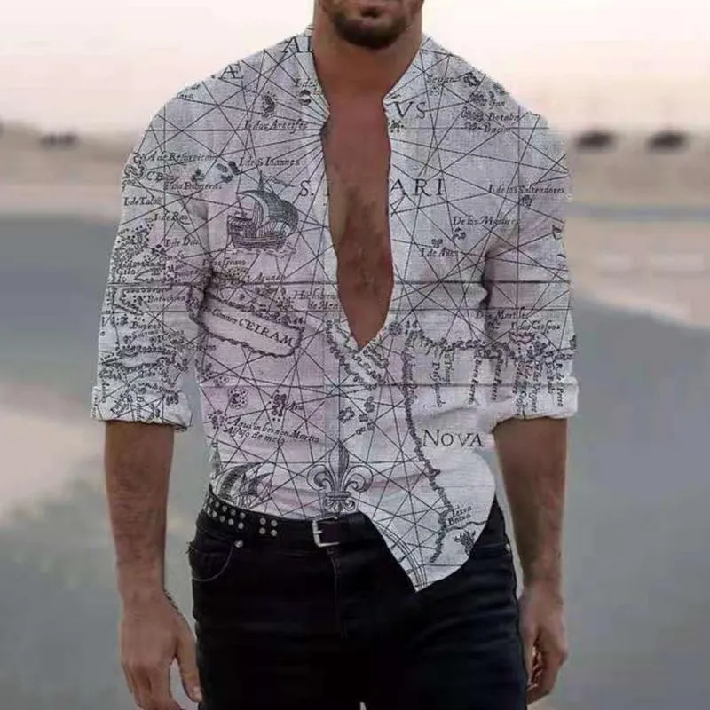 Camicie casual da uomo Camicia autunnale semplice Chiusura con bottoni leggeri Cool Thin Male