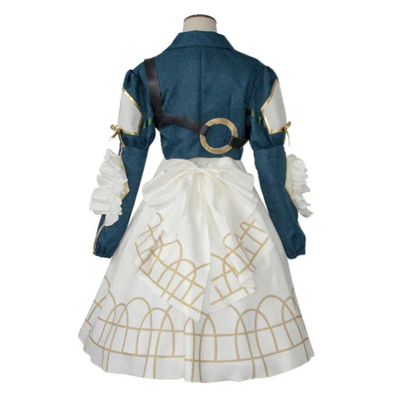 Anime Violet Evergarden Cosplay Costume High Quality Princess Maid Dress Halloween Carnival Prom Skirt For Woman Y0913