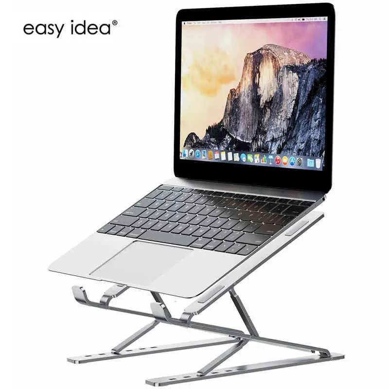 Support d'ordinateur portable portable Support d'aluminium Base d'ordinateur portable pour support MacBook Pro Tablet PC Tablette PC Accessoires informatiques AA220314