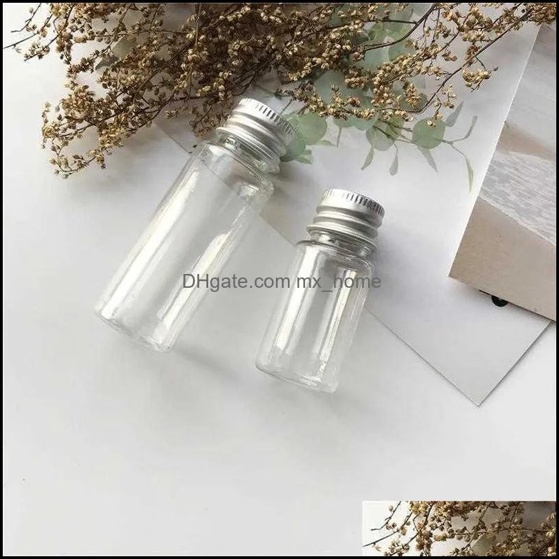 Storage Bottles & Jars 1pc 10/20ml Empty Plastic Cosmetic Containers Glass Sample Bottle With Cap Makeup Refillable for Travel MU1D