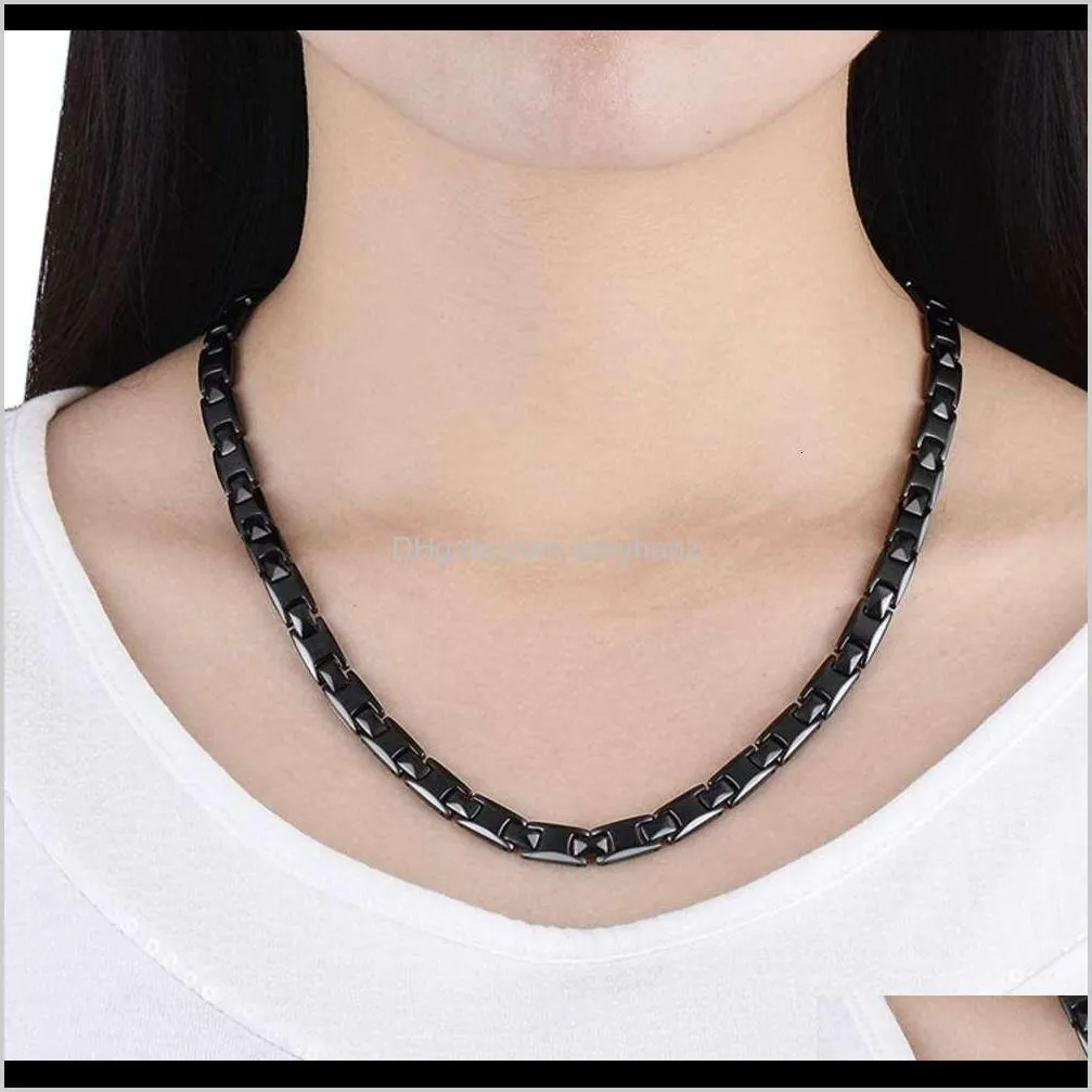 pendants pure magnetic germanite negative ion health titanium steel necklace lady