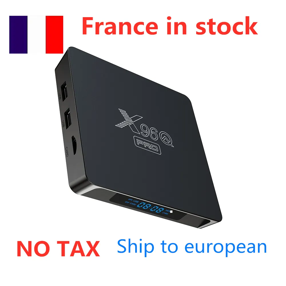 Frankreich hat die Android 10.0 Smart TV Box X96Q Pro Allwinner H313 Quad Core 1GB 8GB Android10 2.4G Wifi auf Lager