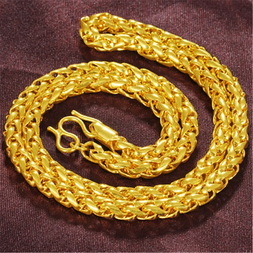 DHgate.com:24k Gold Plated Twisted Riding Whip Necklace for