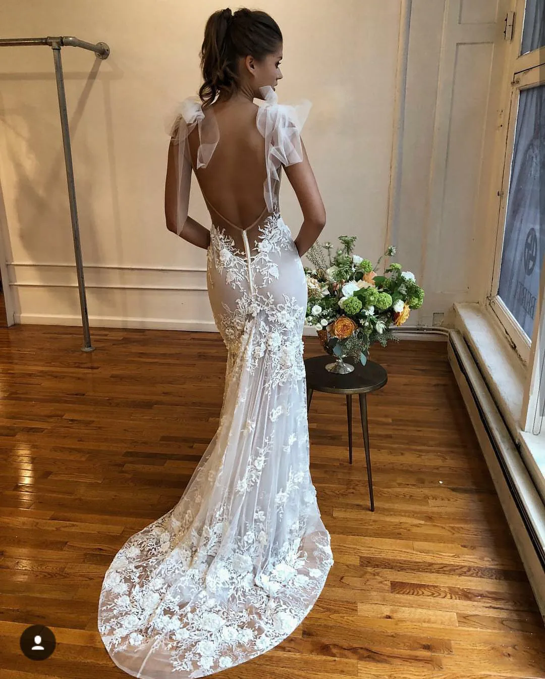 chinese dress ladies Illusion Back Mermaid Wedding Dresses with Lace Bodice  loveangeldress