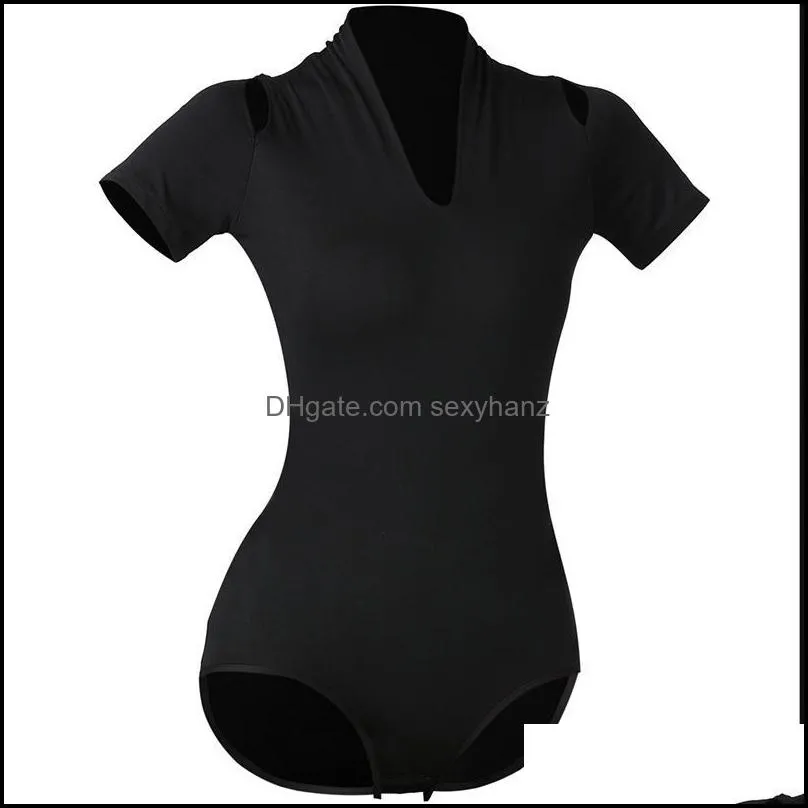 Stage Wear Latin Dance Exercise Clothing Female Adult Sexy One-Piece Suit Split Off-Shoulder Top Performance