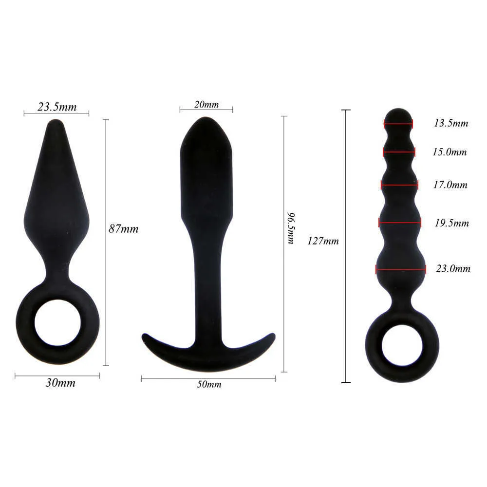 Massage Items Silicone Anal Plug Set 3 Types Butt... From  Makeup_factorystore, $3.31