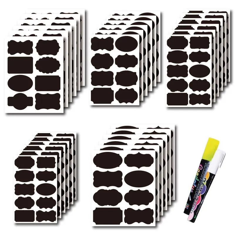 Wall Stickers 84pcs Jars Chalkboard Label With Pen Kitchen Accessories Food Bottle Container Blackboard On The Gadgets
