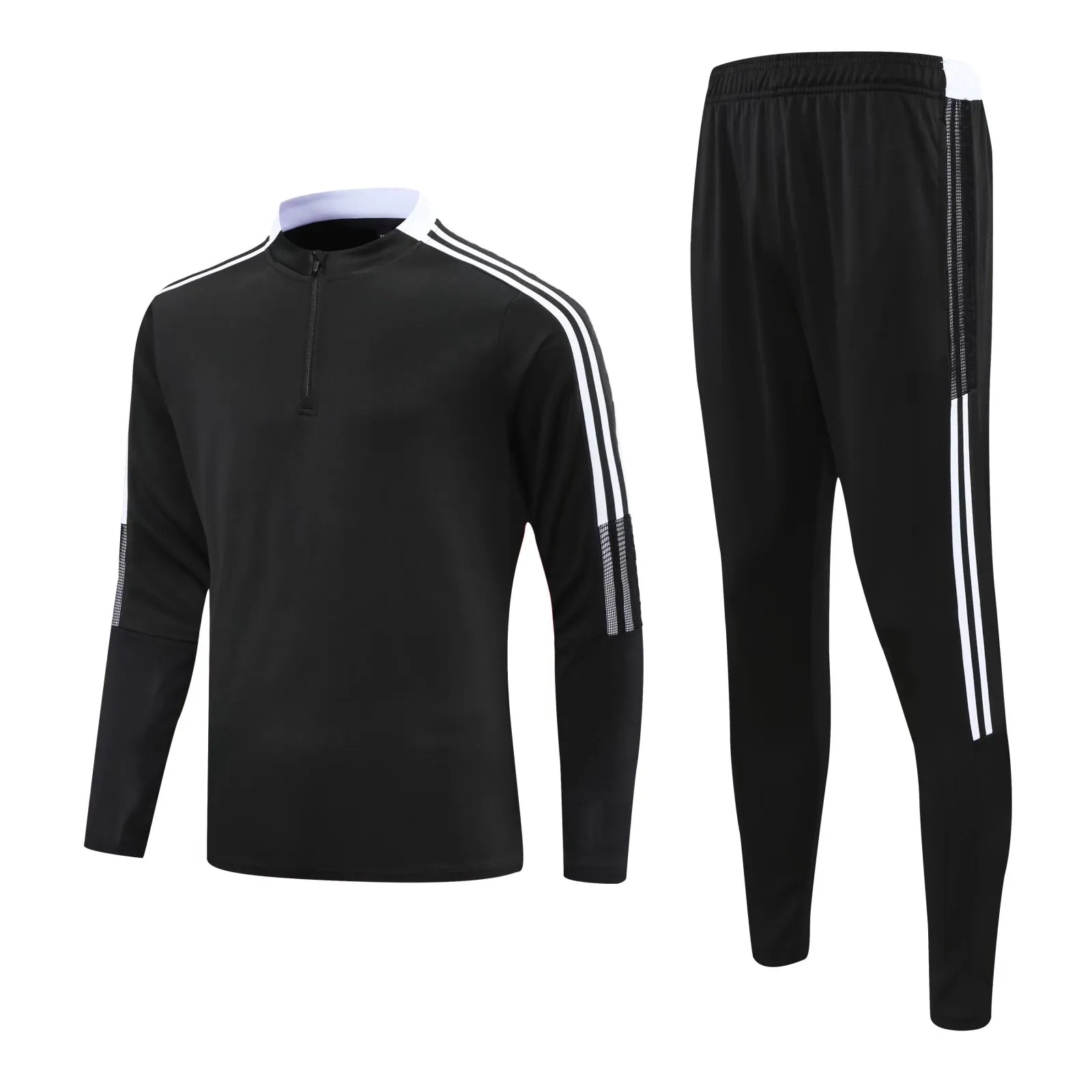 2024 Kids Outdoor Tracksuit Set Half Zip Long Sleeve Training Jacket and Pants