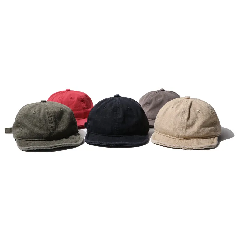 Men's summer casual fashion washed soft top baseball caps simple all-match women's small brim cap hats women