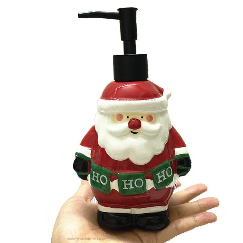 Santa shop soap dispenser
