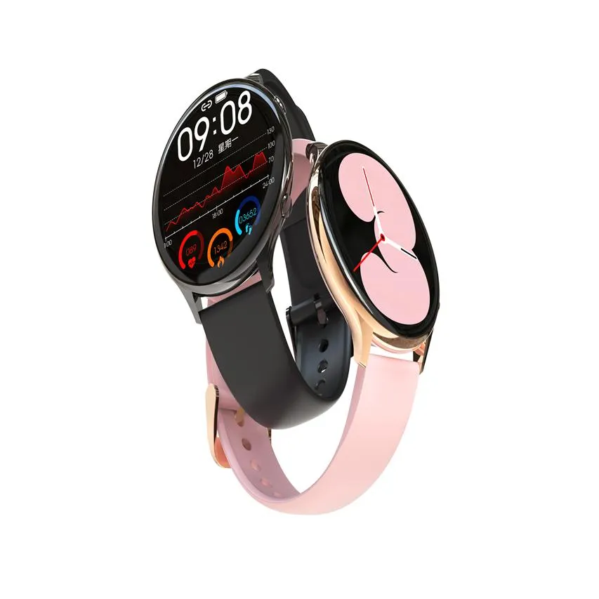 MX06 NUOVO 1.28 Schermo rotondo 200mAh Dynamic Frequenza cardiaca Body Temperatura del corpo Monitoraggio Dial personalizzato Fashion Smart Watch250V