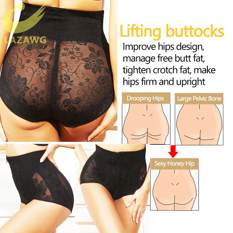 LAZAWG Womens Hi Waist Butt Lifter Shapewear Tiktok Seamless Zipper Panty  For Sexy Control And Belly Slimming 210402 From Jiao02, $8.55