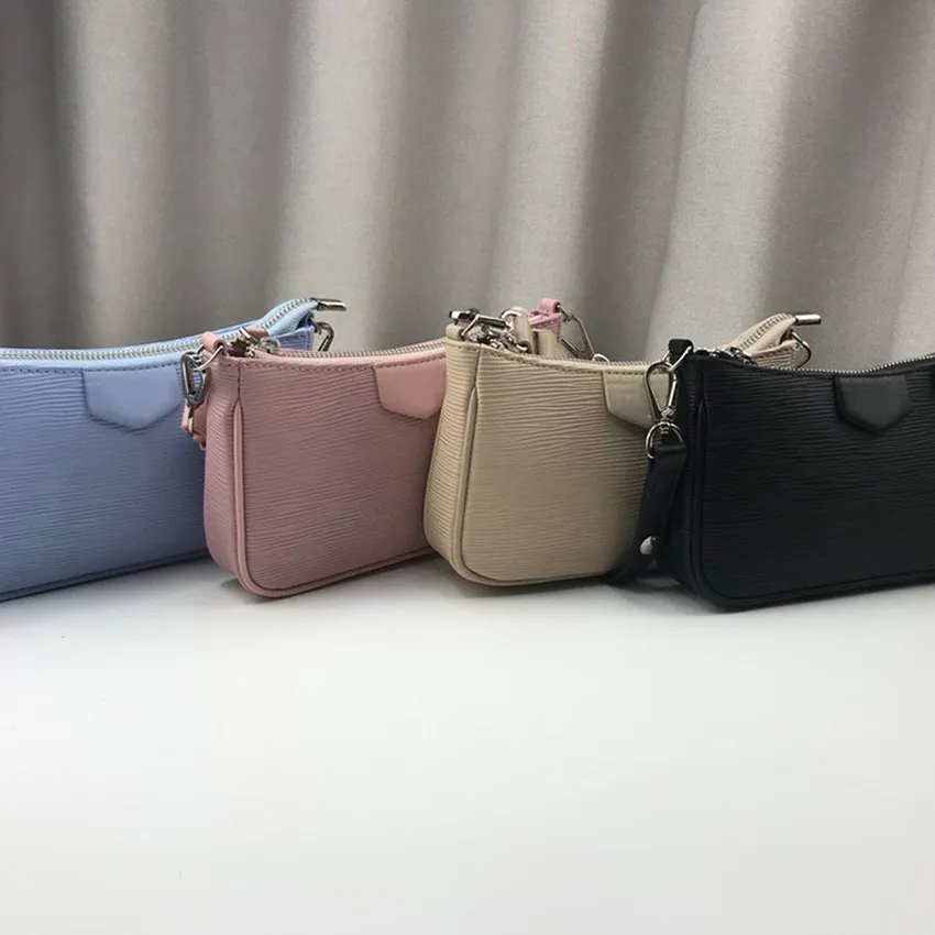 Klassische Deluxe Damen-Taschen aus echtem Leder, Halbmond-Tasche, Match-Stoff, fluoreszierende Tragetasche, Handtaschen, Geldbörse, Umhängetaschen