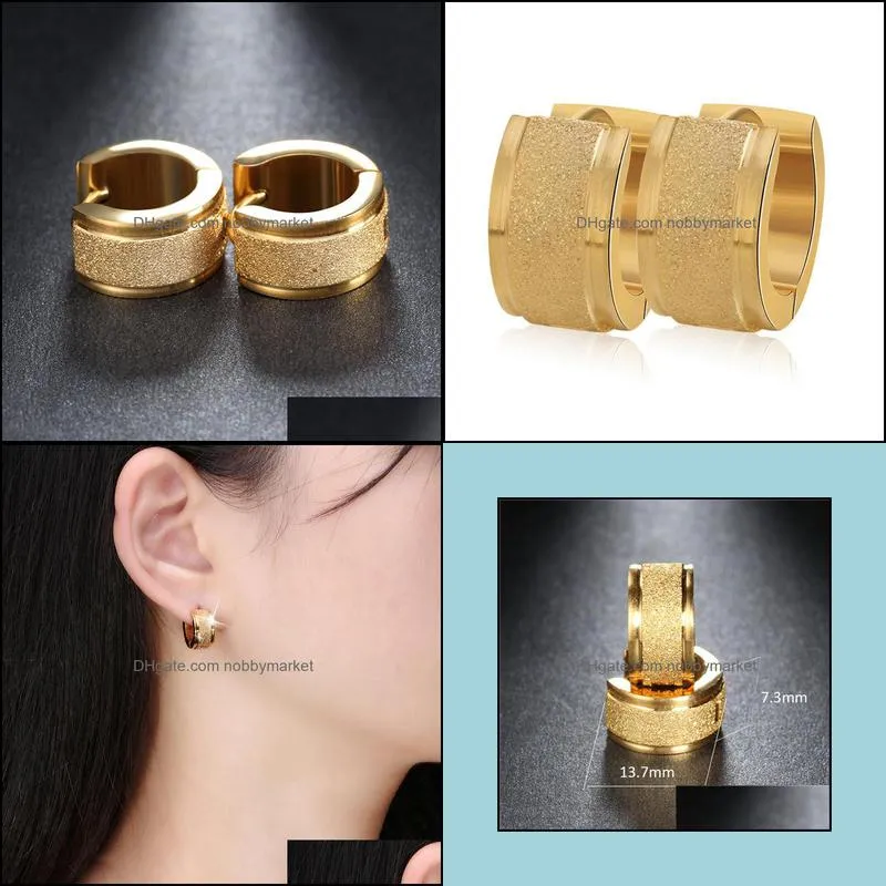 Gold Color Stainless Steel Hoop Earrings Fashion Jewelry Statement Earrings For Women 2020 Brincos Wholesale Gift