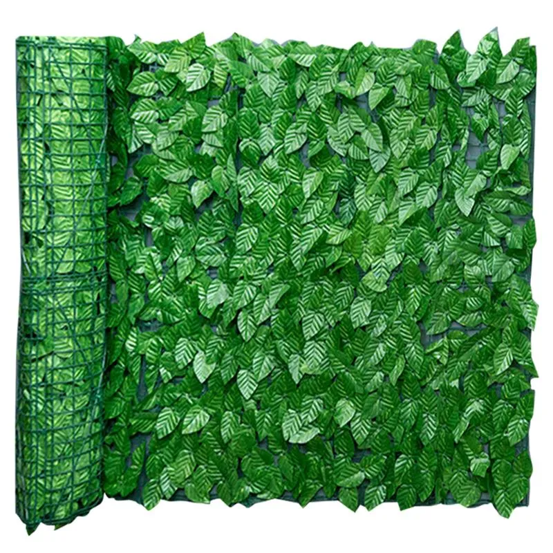 Rouleau de criblage de feuilles artificielles UV Fade Protected Privacy Hedging Wall Aménagement paysager Clôture de jardin Balcon Écran pour décor extérieur Décoratif F