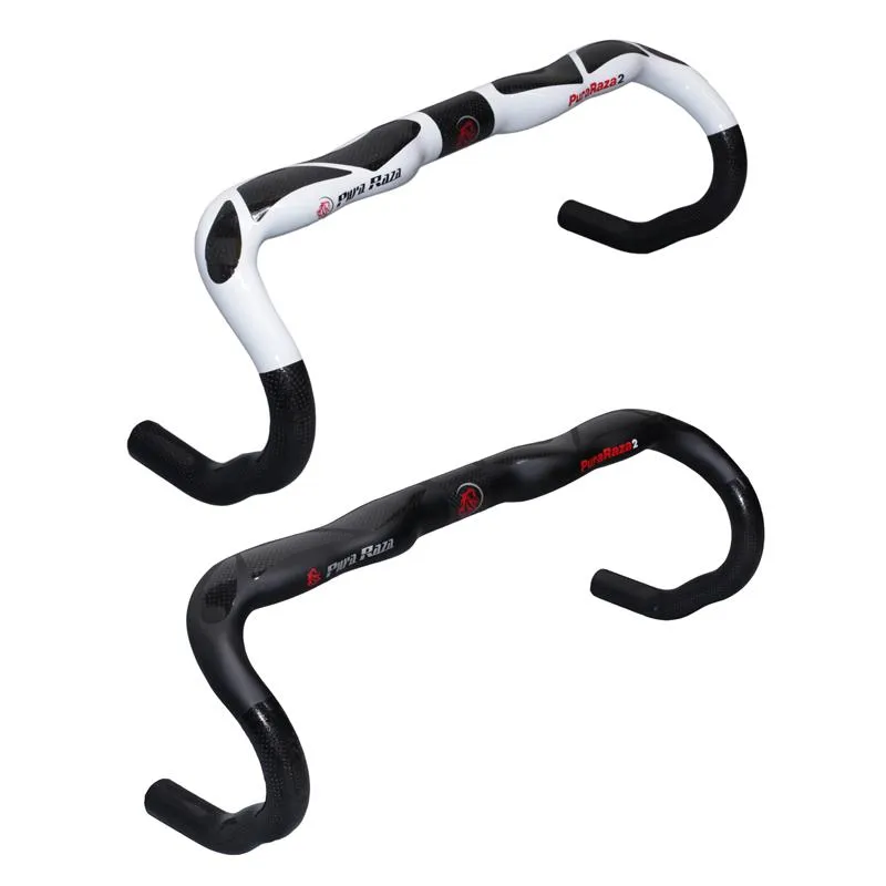 Cykelhandtag Komponenter Pura Raza Brand Top Carbon Fiber Handle Bar Handle Sadel Stam Fork Road Cykel