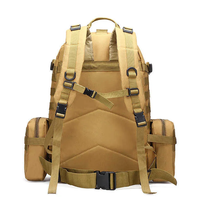 Mens 50L Tactical Military Backpack 4 In 1 Molle Sports Direct