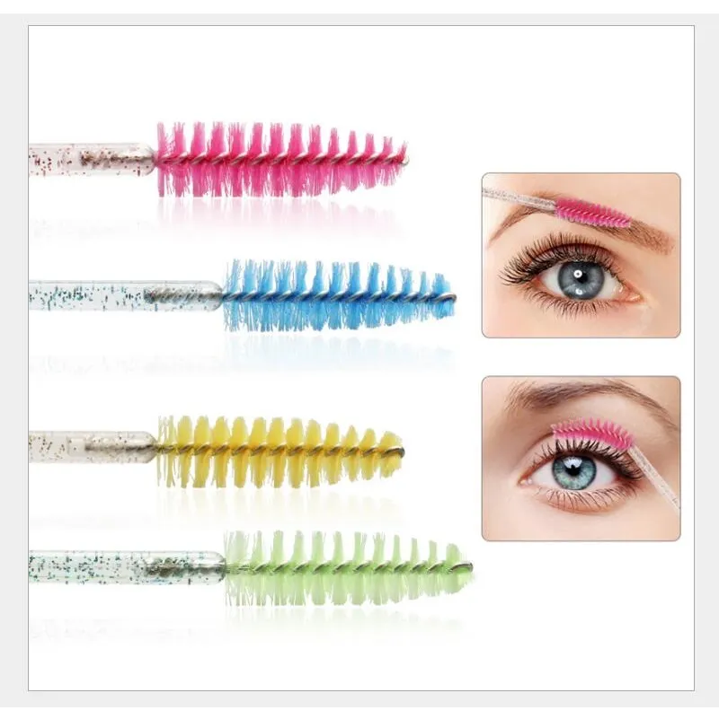 50pcs/lot Disposable Clear Eyelash Brushes Lashes Extension Applicator Transparent Eyelashes brush Mascara Wands Cosmetics Make Up Tool