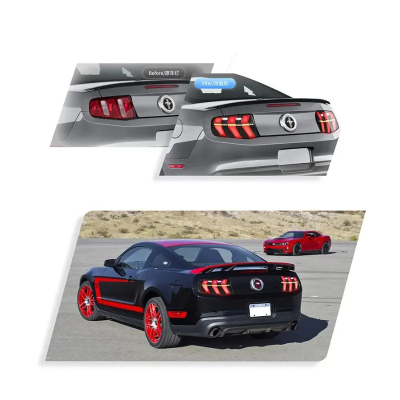 Für Ford Mustang Rückleuchten US Version 2010-2012 Auto Rücklicht Montage  LED Streamer Lenkung Laufende Lichter