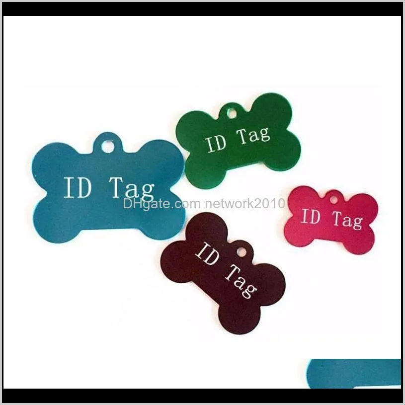 dog tag metal blank military pet dog id card tags aluminum alloy army dog tags no chain mixed colors shipping