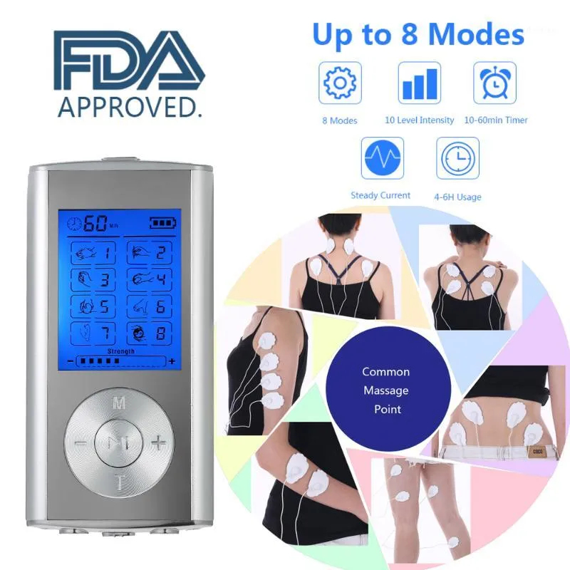 Carevas Massager Rechargeable Electric Machine 8 Modes Tens Unit Portable Pulse Muscle Stimulator Therapy Body1