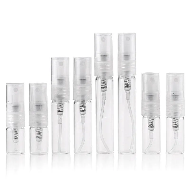 Flacon de parfum vide en verre, rechargeable, petit atomiseur de parfum, flacons d'échantillon, 1ml, 2ml, 3ml, 5ml, 10ml, 2021