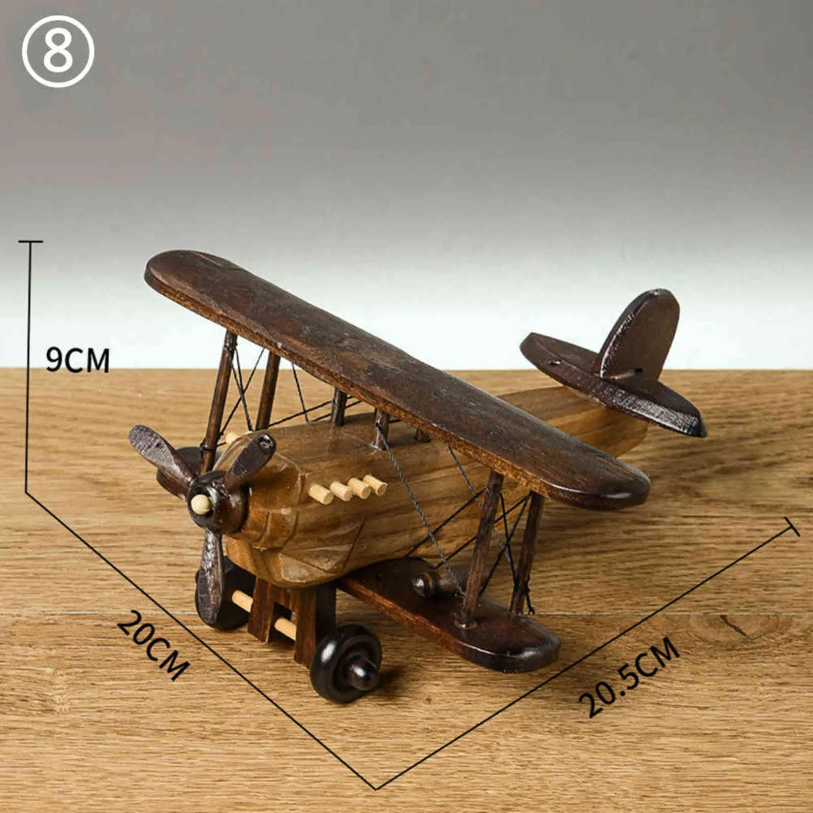 Cocoarm Biplano Vintage, Modello di Aereo Decorativo retrò, Artigianato in Metallo per Caffetteria e Appassionati di Aerei