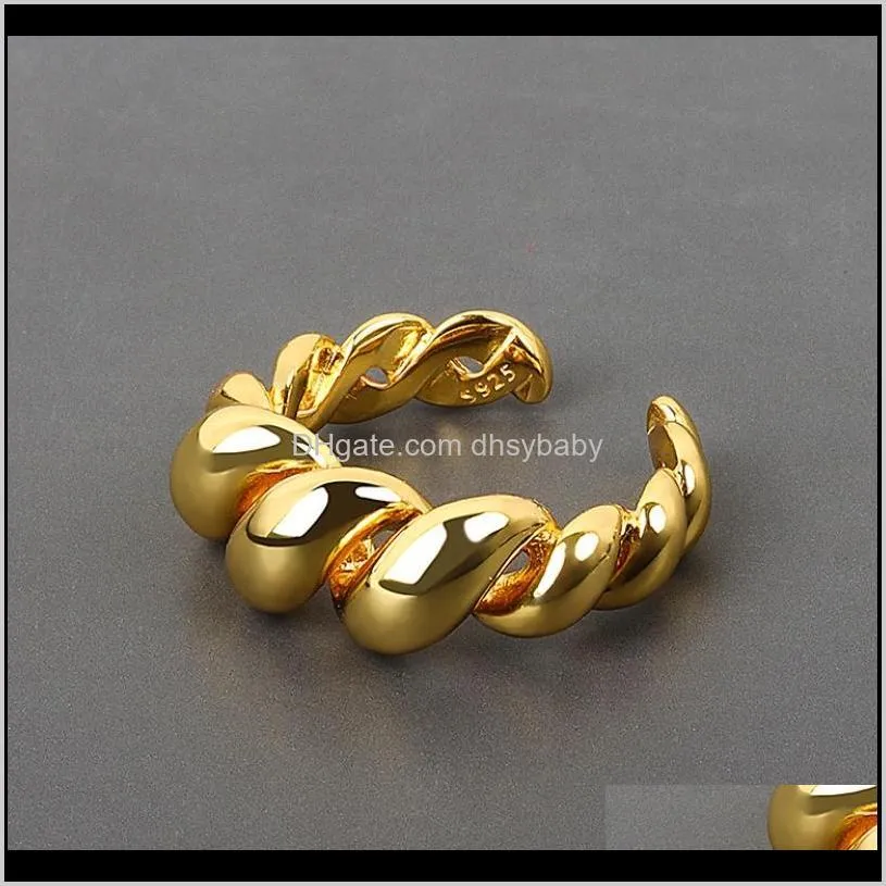korean ox horn bag open index finger ring hemp rope winding ring fashion personality indifference niche design female