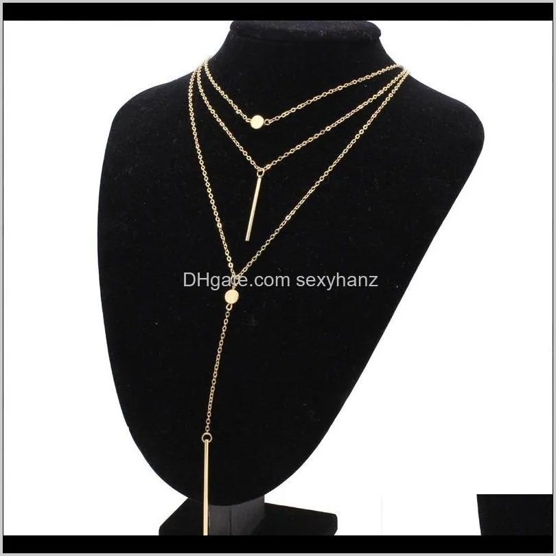 idealway women fashionable multi-layer chain necklace gold plated summer charms choker necklace for women jewelry 146 r2