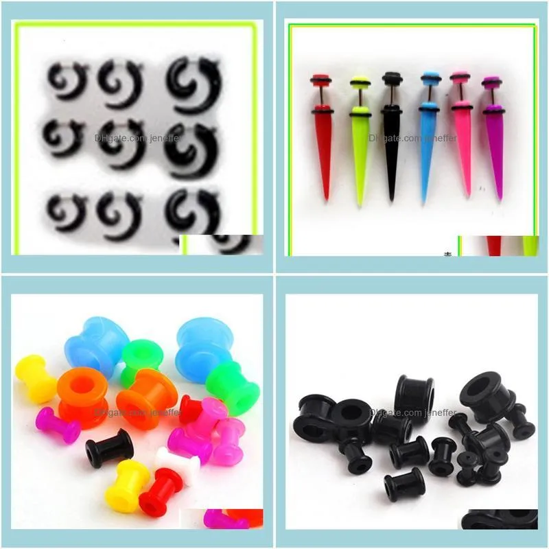 Ear Piercing jewelry fashion silicone Earrings auricle Acrylic expander