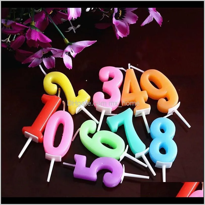 1pcs baby birthday surprise gift digital candle party supplies creative happy birthday candle