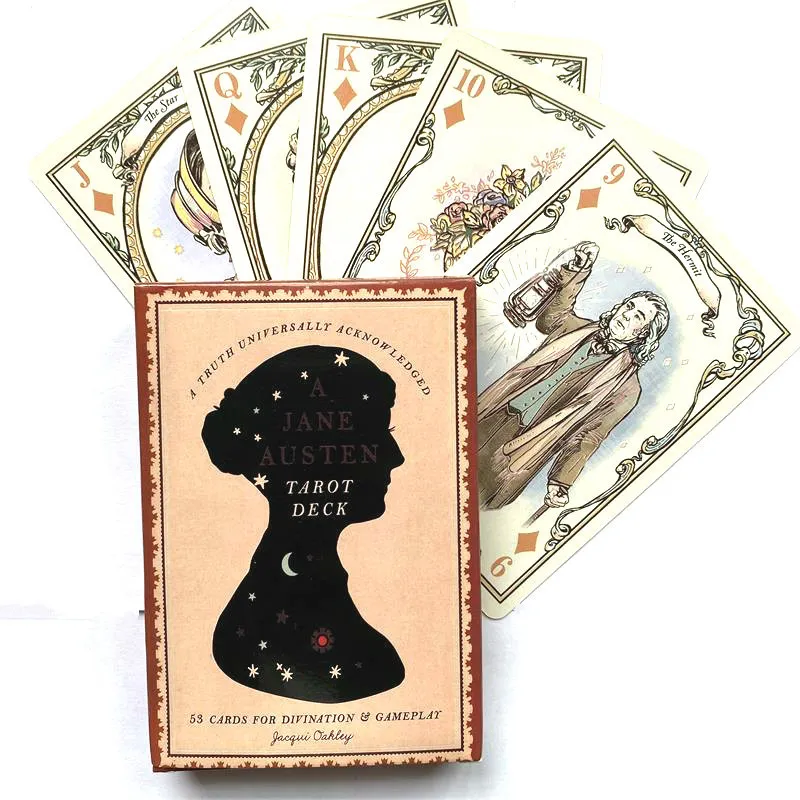 Jane Austen deck – Tarot anglais, 53 pièces, cartes oracles, jeu de société de Divination pour adultes, avec guide PDF, nouveauté