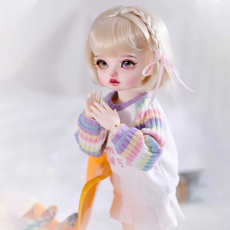 BJD人形Shuga Fairy Rita 1/6アニメフィギュア樹脂のおもちゃのための驚きの女の子のための誕生日の誕生日のフルセット26cm Q0910