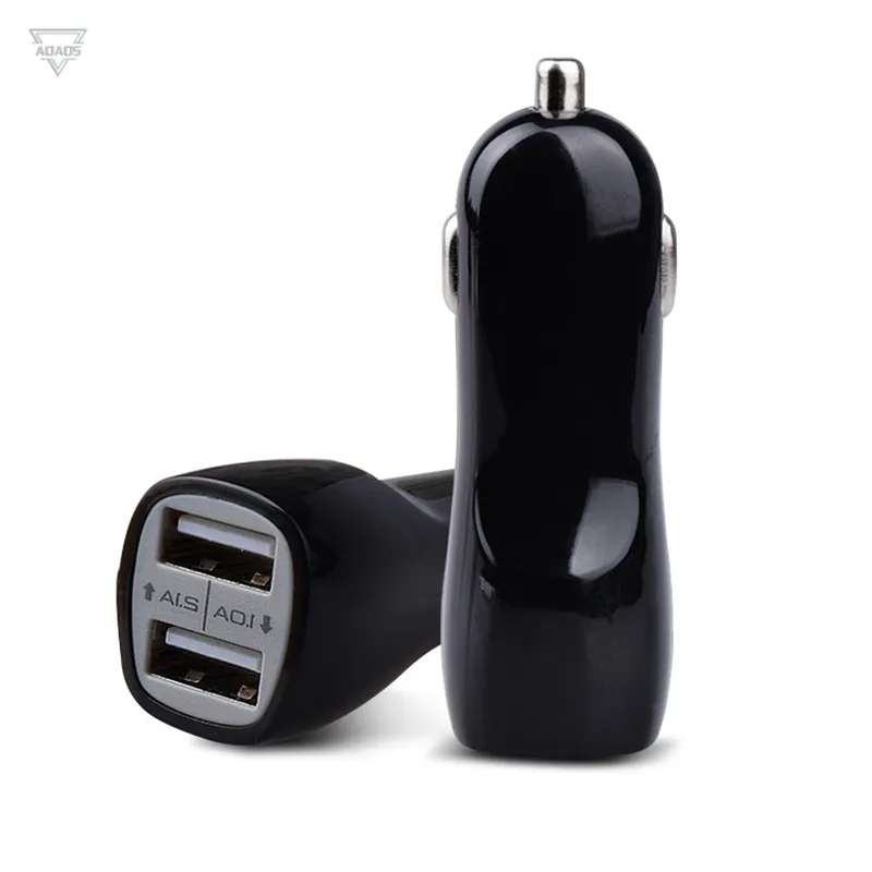 Podwójne porty USB Ładowarka samochodowa 5 V 2.1A / 1A Ładowarki samochodowe dla iPhone11 x 8 7 plus 6s Samsung Galaxy S7 S8