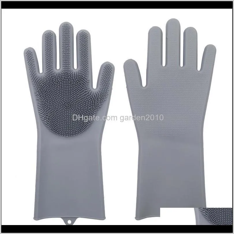 magic silicone dish washing gloves kitchen accessories dishwashing glove household tools for cleaning car pet brush